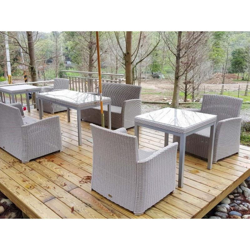 Lagoon, Russ 7022DT, Mesa de comedor, Mesa de comedor para exterior, Mesa de comedor para interior, Muebles de rattan, Rattan sintético, Mobiliario de terraza, Diseño en rattan, Resistente a la intemperie, Muebles resistentes UV, Muebles de mimbre sintético.