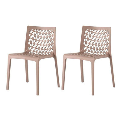 Lagoon Set de 2 Sillas de Comedor Modernas para Interior y Exterior, Modelo Milán 7053A