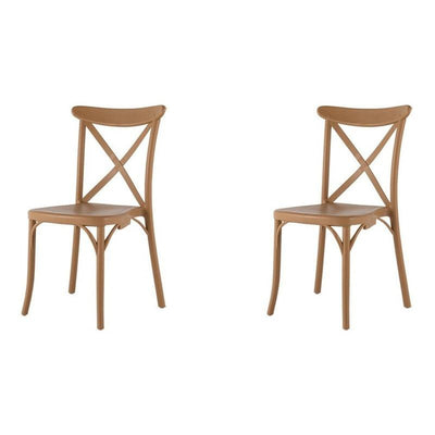 Lagoon Set de 2 Sillas de Comedor Vintage para Eventos Apta para uso Interior y Exterior, Modelo X 7061