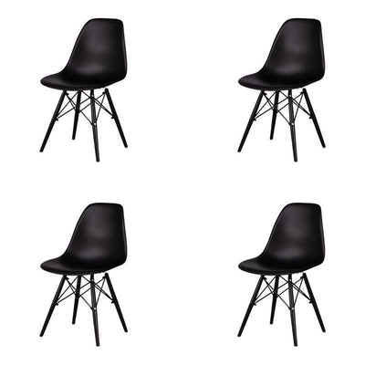Lagoon Set de 4 Sillas de Comedor Clásicas para Exterior e Interior con Soporte de Metal, Modelo Heron 7068C