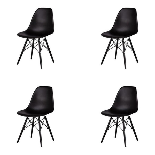 Lagoon Set de 4 Sillas de Comedor Clásicas para Exterior e Interior con Soporte de Metal, Modelo Heron 7068C - LuzDeco