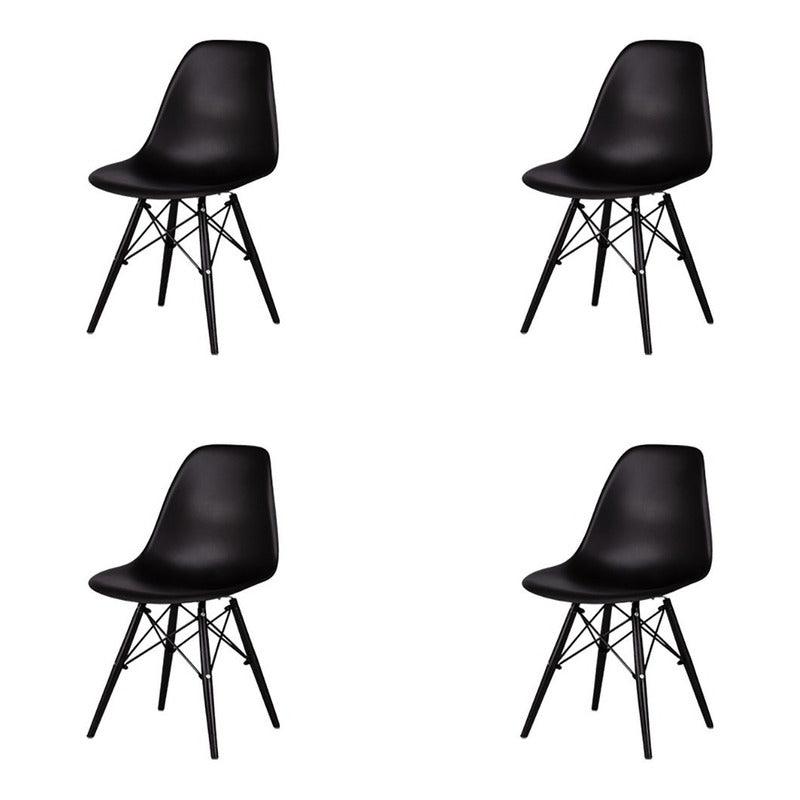Lagoon Set de 4 Sillas de Comedor Clásicas para Exterior e Interior con Soporte de Metal, Modelo Heron 7068C - LuzDeco