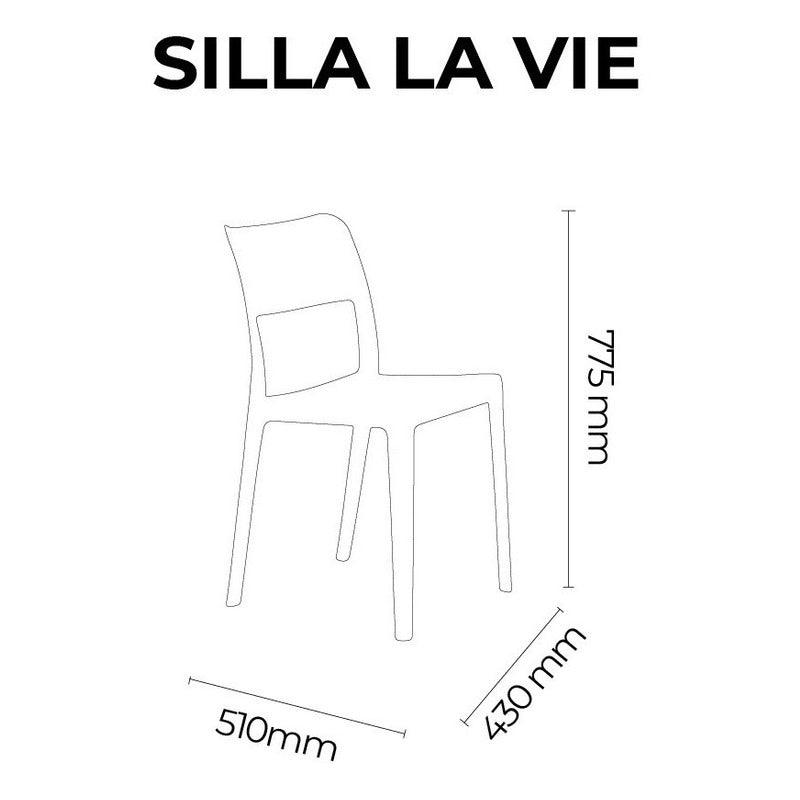 Lagoon, Silla La Vie 7201, Silla de comedor, Silla Moderna, silla de comedor para exterior, silla de comedor para interior, Muebles de interior, Mobiliario de terraza, Sillas para terraza, Resistente a los rayos UV,  Muebles resistentes a los rayos UV, Muebles de exterior