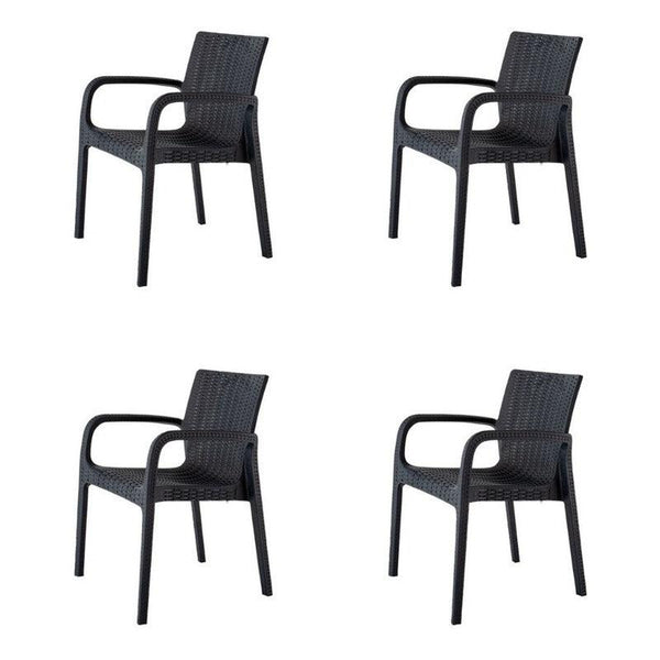 Lagoon, Silla Koppla 7027, Set de Sillas de comedor, silla de comedor para exterior, silla de comedor para interior, Muebles de rattan sintetico, Mobiliario de terraza, Diseño de ratan, Resistente a los rayos UV,  Muebles resistentes a los rayos UV, Muebles de mimbre