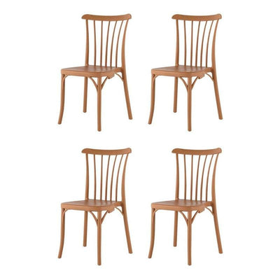 Lagoon Set de 4 Sillas de Comedor Vintage para Eventos Apta para uso Interior y Exterior, Modelo Río 7062