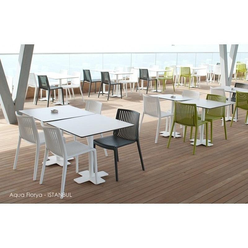 Lagoon, Silla Milos 7203, Silla de comedor, Silla con descansabrazos, silla de comedor para exterior, silla de comedor para interior, Muebles de interior, Mobiliario de terraza, Sillas para terraza, Resistente a los rayos UV,  Muebles resistentes a los rayos UV, Muebles de exterior