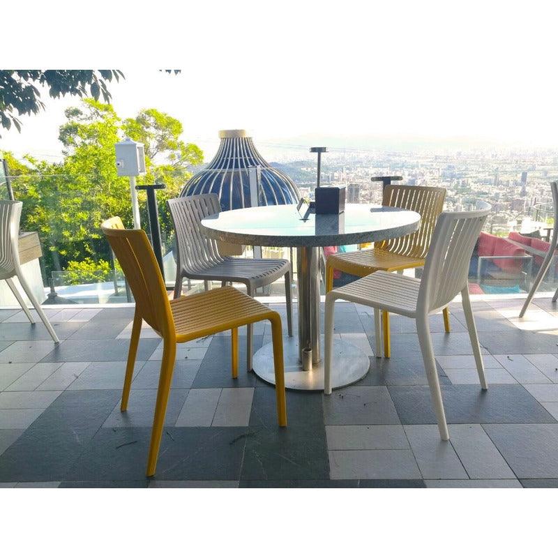 Lagoon, Silla Milos 7203, Silla de comedor, Silla con descansabrazos, silla de comedor para exterior, silla de comedor para interior, Muebles de interior, Mobiliario de terraza, Sillas para terraza, Resistente a los rayos UV,  Muebles resistentes a los rayos UV, Muebles de exterior