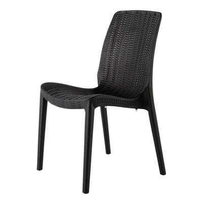 Lagoon Silla de Comedor Tipo Ratán para Exterior e Interior con Protección Solar UV, Modelo Rue 7025