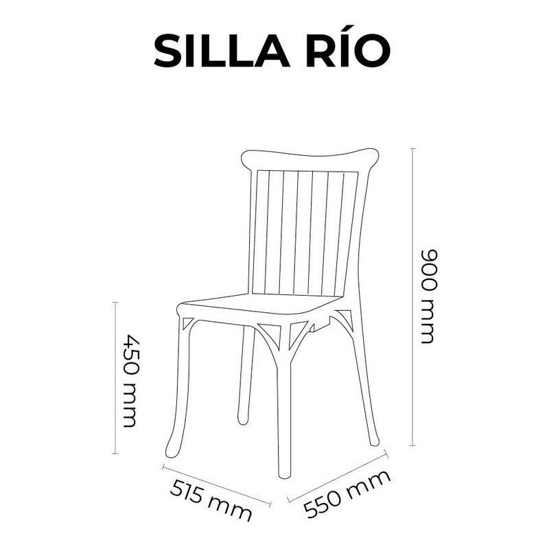 Lagoon, Silla Río 7062, Silla de comedor, Silla Vintage, silla de comedor para exterior, silla de comedor para interior, Muebles de interior, Mobiliario de terraza, Sillas para terraza, Resistente a los rayos UV, Muebles resistentes a los rayos UV, Muebles de exterior, Silla para eventos