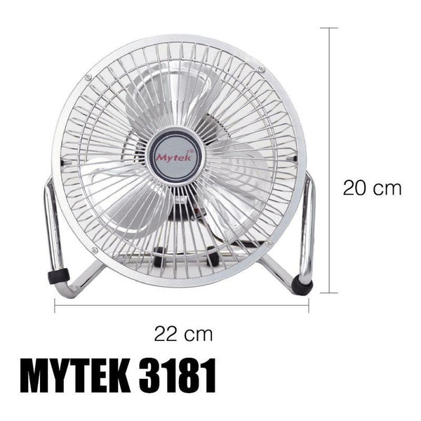 Mytek 3181 Ventilador de Mesa y Escritorio de 6 Pulgadas Interruptor de Botón - LuzDeco