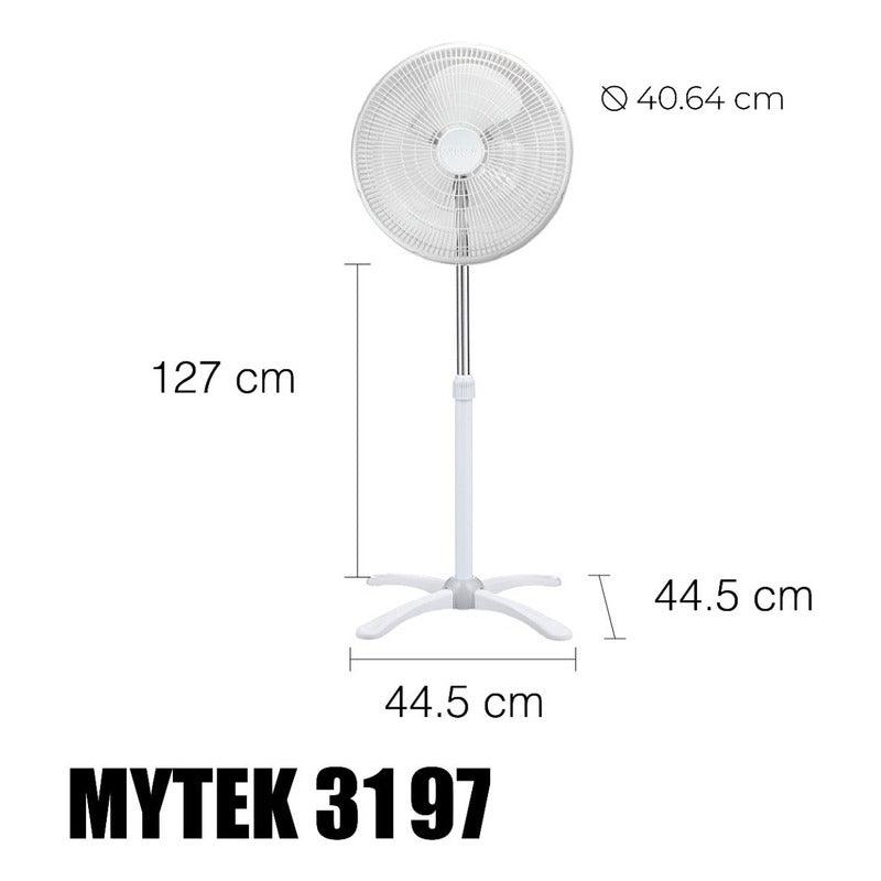 Mytek 3197 Ventilador de Pedestal de 16 Pulgadas Oscilación de 90° - LuzDeco