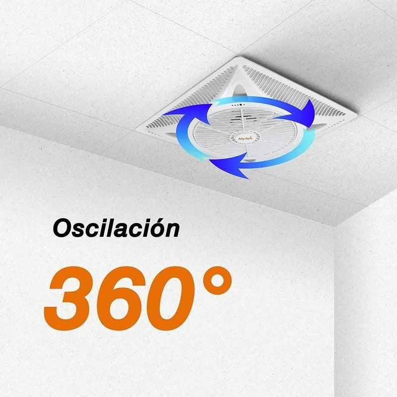 Mytek 3198 Ventilador de Techo de 14 Pulgadas Faslo Plafón Rotación 360° Control Remoto - LuzDeco