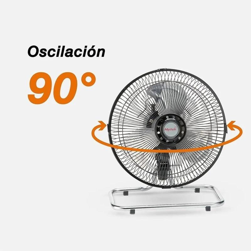 Mytek 3357 Ventilador de Pared y Mesa de 10 Pulgadas, Metálico Oscilación de 90° - LuzDeco