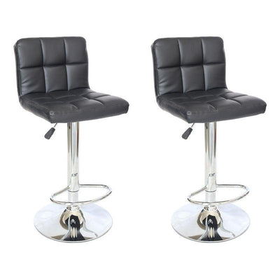 Offiho Set de 2 Bancos de Barra Ajustables Tipo Piel para Uso Residencial, Modelo Bistro OHV57