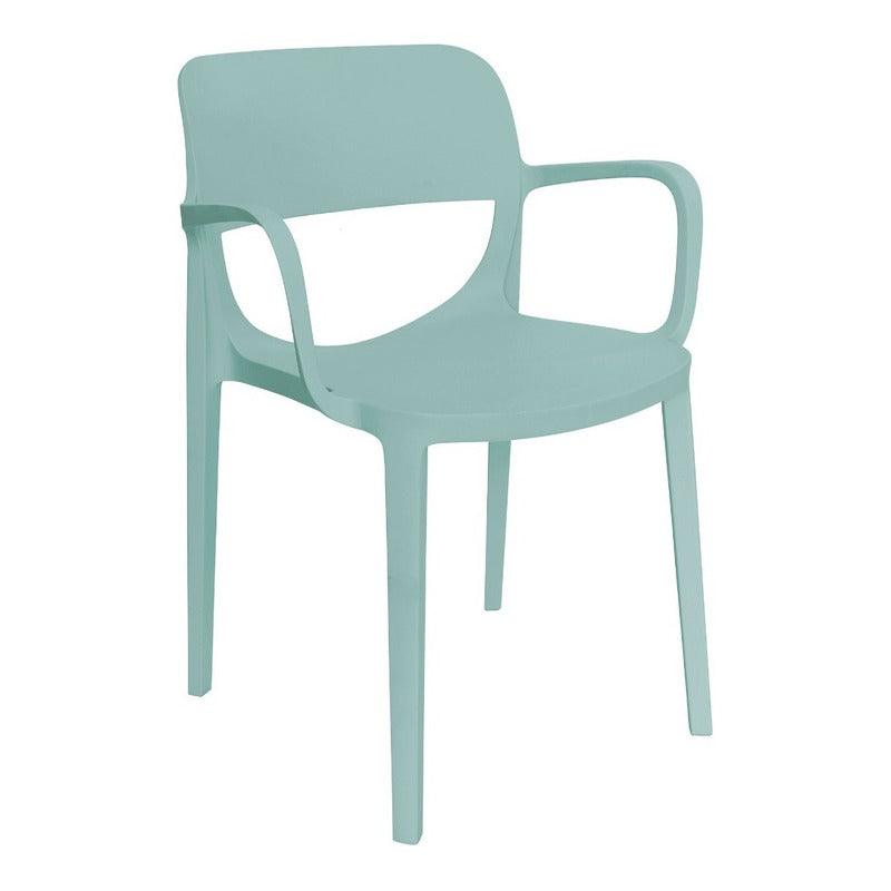 Offiho Set de 3 Sillas de Comedor Durables con Descansabrazos Para Exterior e Interior con Protección UV, Modelo Air OHV134 - LuzDeco