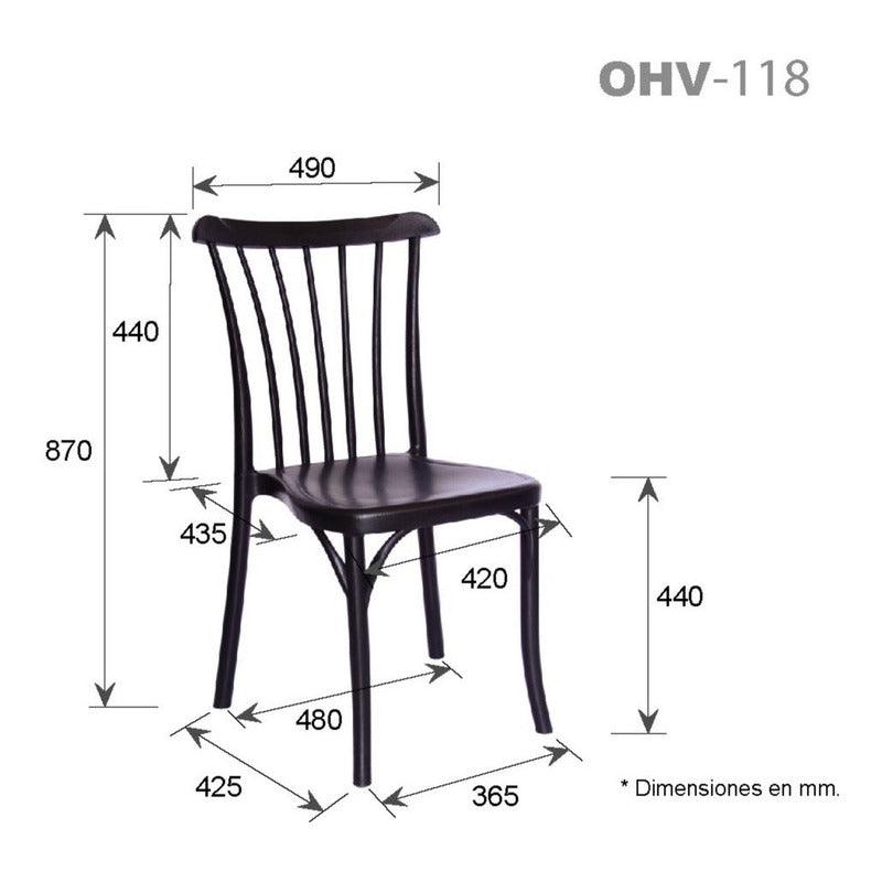 Offiho, silla nordik ohv118, Silla de comedor, Silla Vintage, silla de comedor para exterior, silla de comedor para interior, Muebles de interior, Mobiliario de terraza, Sillas para terraza, Resistente a los rayos UV, Muebles resistentes a los rayos UV, Muebles de exterior, Silla para eventos