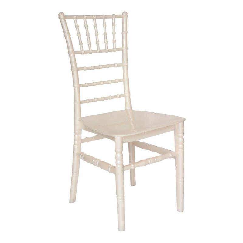 Offiho Silla de Comedor Vintage Para Eventos Aptas para Exterior e Interior con Protección UV, Modelo FESTINA - LuzDeco