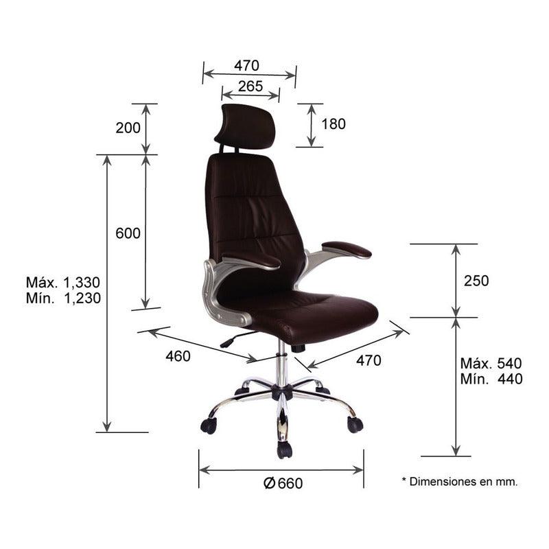 Offiho Silla de Oficina. Clásica Ergonómica Reclinable con Altura Ajustable, Modelo Módena - LuzDeco