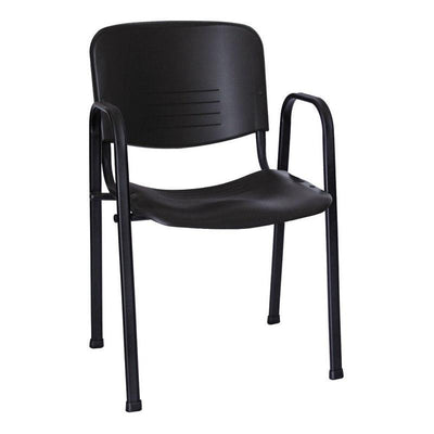 Offiho Silla de Oficina Ergonómica Con Descansabrazos para Visita con Estructura de Acero, Modelo NOVAISOCONBRAZOS
