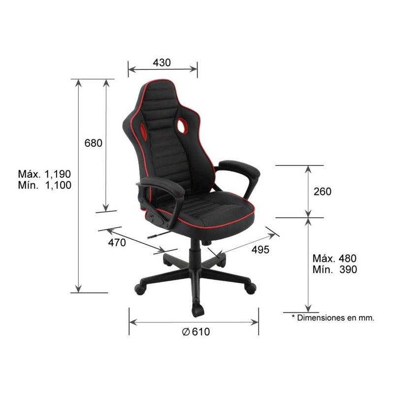 Offiho Silla de Oficina Ergonómica Reclinable con Altura Ajustable, Modelo Gamer - LuzDeco