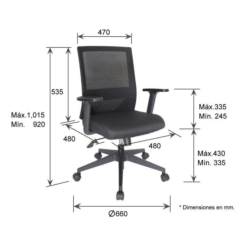 Offiho Silla de Oficina Ergonómica Reclinable con Altura Ajustable, Modelo OHE63 Bosse - LuzDeco