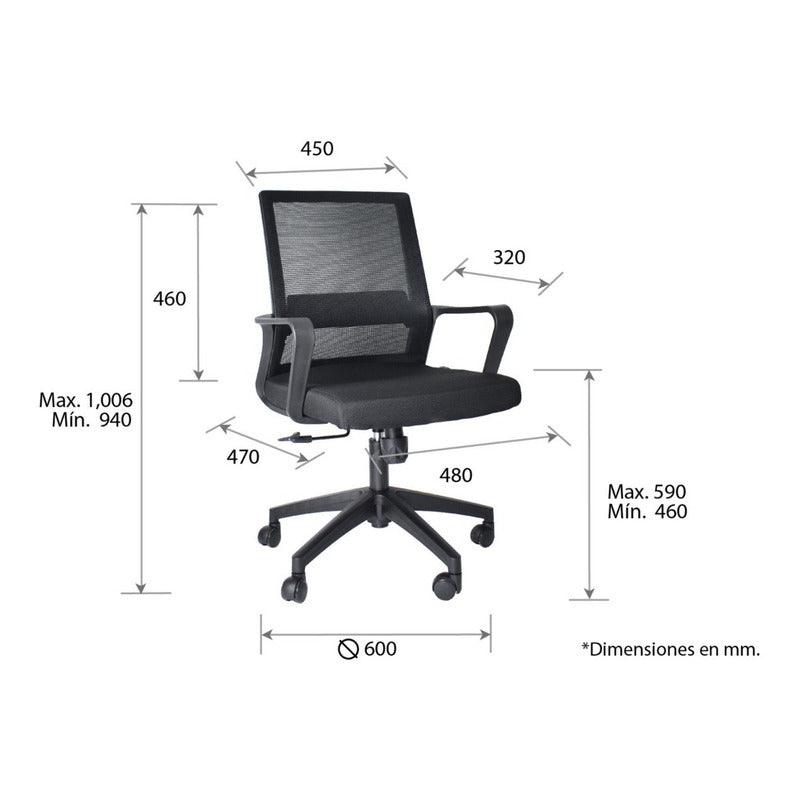 Offiho Silla de Oficina Ergonómica Reclinable con Altura Ajustable, Modelo OHE94 Plus - LuzDeco