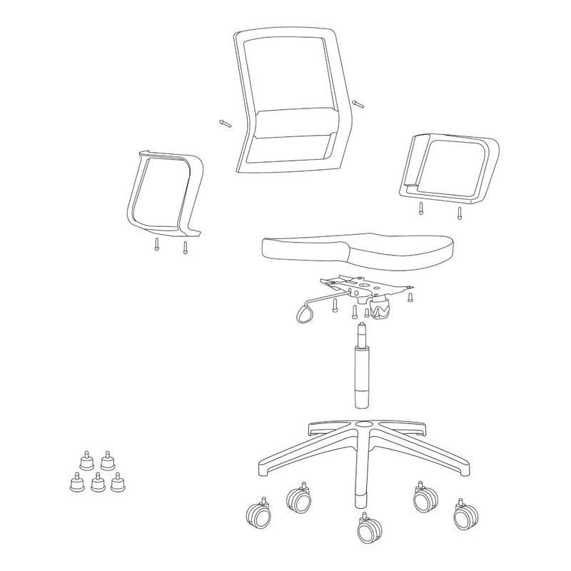 Offiho Silla de Oficina Ergonómica Reclinable con Altura Ajustable, Modelo OHE94 Plus - LuzDeco