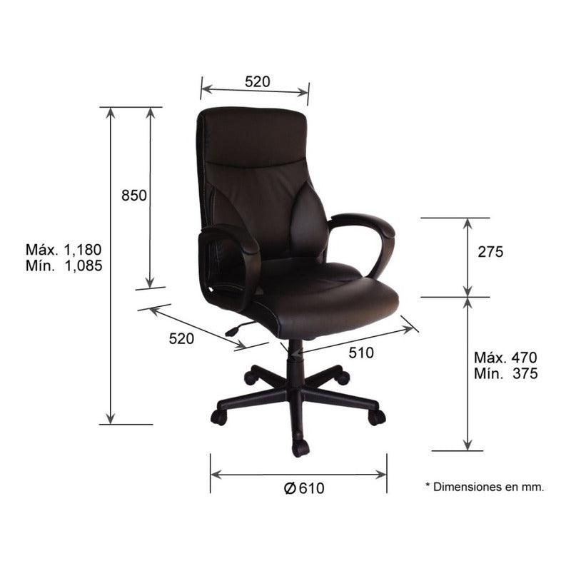 Offiho Silla de Oficina Ergonómica Reclinable con Altura Ajustable, Modelo Rimini - LuzDeco