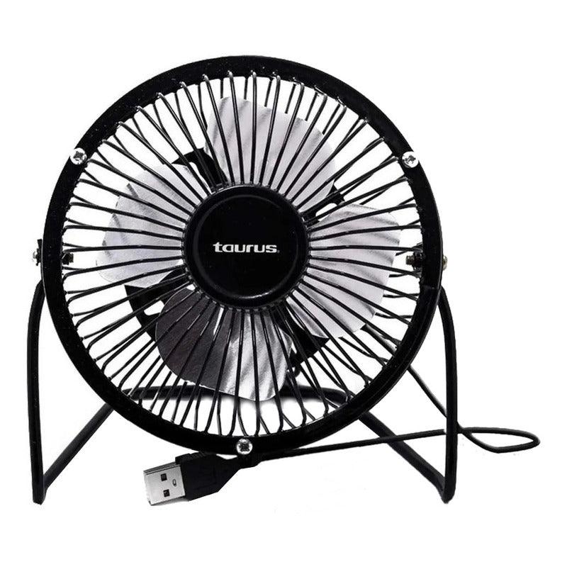 Taurus Mini Fan Negro Ventilador de Mesa 4 Pulgadas con 4 Aspas de Metal - LuzDeco