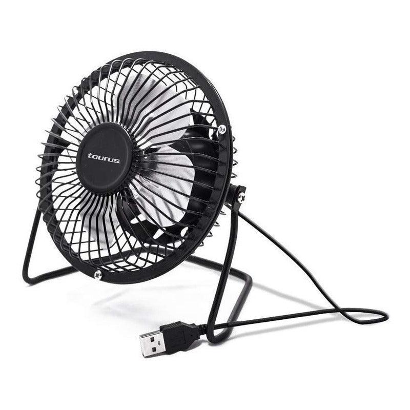 Taurus Mini Fan Negro Ventilador de Mesa 4 Pulgadas con 4 Aspas de Metal - LuzDeco