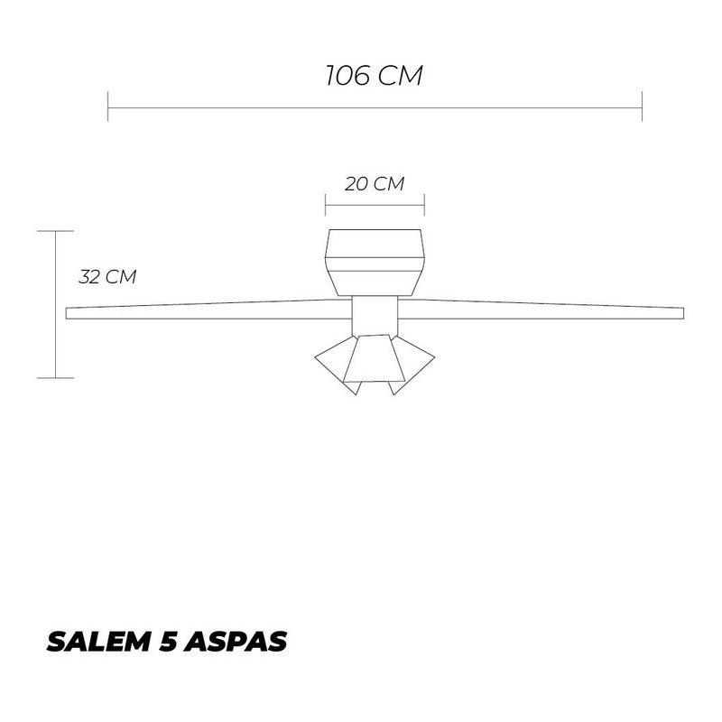 Westinghouse Ventilador de Techo con Luz y Cadena de 42" con 5 Aspas Reversibles, Modelo Salem 72880 - LuzDeco