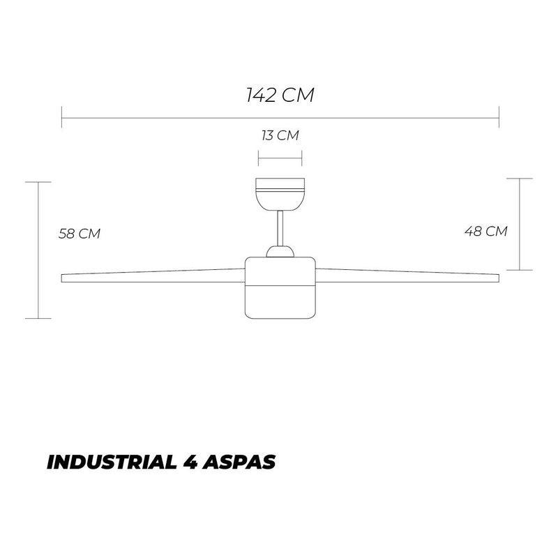 Westinghouse Ventilador de Techo con Luz y Control de Pared de 56" con 4 Aspas, Modelo 72801 - LuzDeco