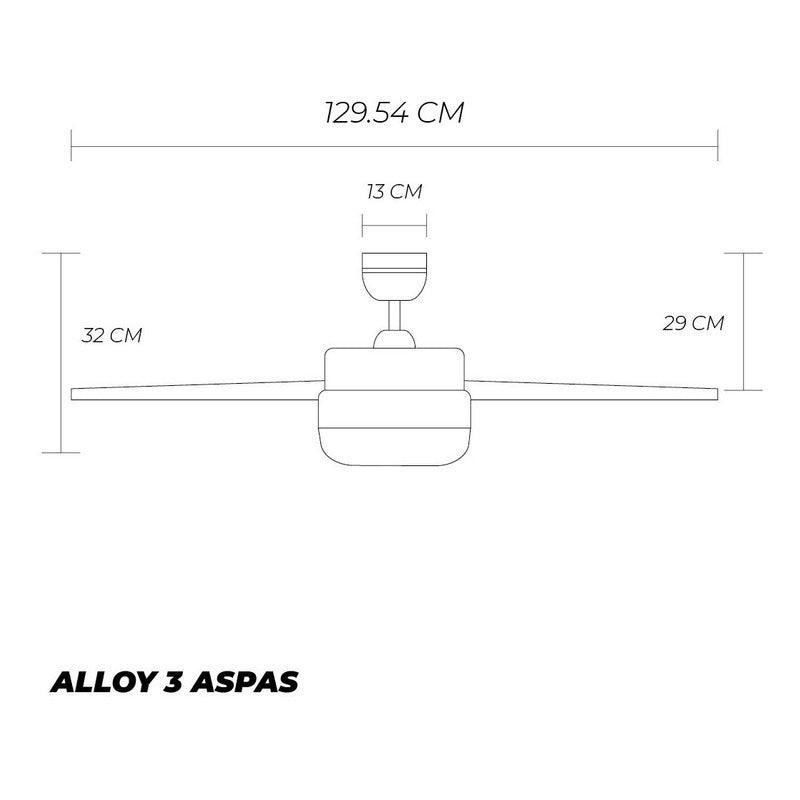Westinghouse Ventilador de Techo Luz y Control de Cadena de 42" con 3 Aspas Reversibles, Modelo Alloy - LuzDeco